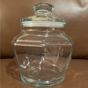 Vintage KIG Indonesia Clear 8 Sided Octogon Apothocary Jar